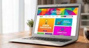 create a website in 3 steps with a laptop